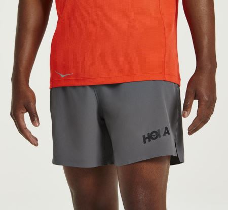 Hoka One One Glide 5" Short Barbati - Pantaloni Scurti Castlerock | RO-z3nc41Q